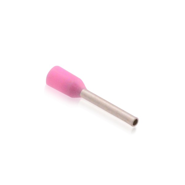 Aderendhülsen isoliert mit Kunststoffkragen DIN 0,34mm² Hülsenlänge 6,0mm pink