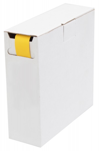 Schrumpfschlauch Isolierschlauch 2:1 (D=1,2mm/d=0,6mm) Länge 15 m Gelb in praktischer Spender Box