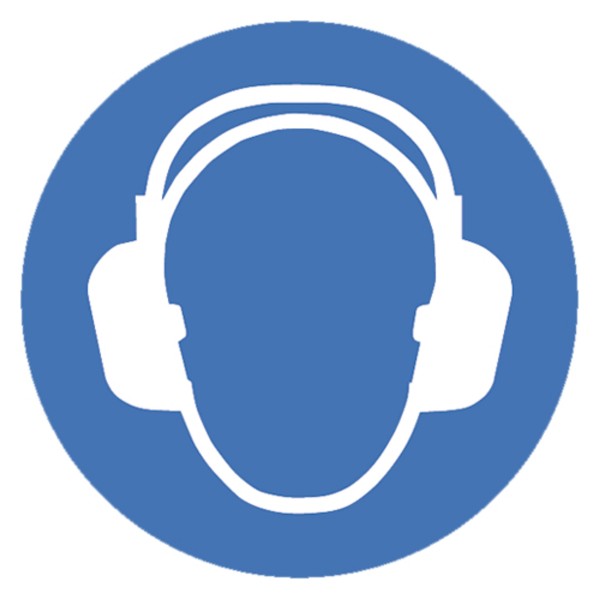 Gebotszeichen Gehörschutz benutzen Sicherheitsschild Warnschild 100mm aus selbstklebendem PVC Betrie