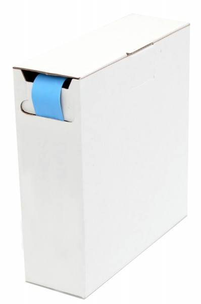 Schrumpfschlauch Isolierschlauch 2:1 (D=6,4mm/d=3,2mm) Länge 12 m Blau in praktischer Spender Box
