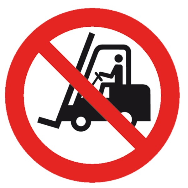 Verbotszeichen Für Flurförderzeug verboten Sicherheitsschild Verbotsschild 200mm aus nicht selbstkle