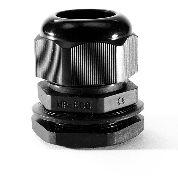 Kabelverschraubung M32 x 1,5 schwarz mit Gegenmutter aus Kunststoff