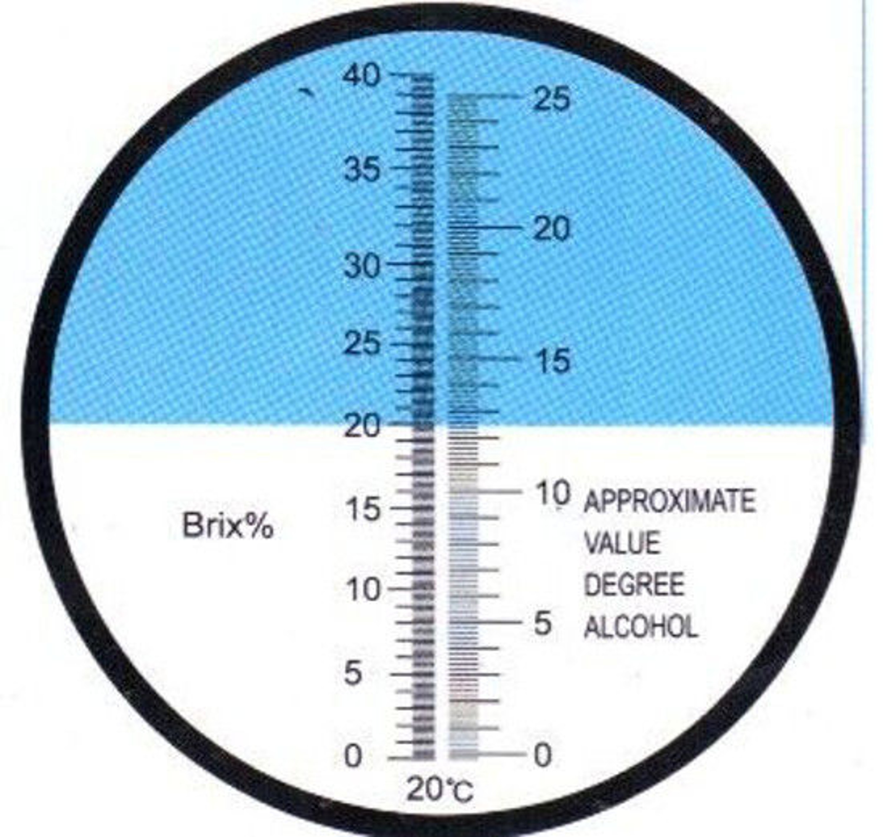 0% ~ 90% Brix Refraktometer zur Messung des Zuckergehalts Wein Bier Frucht 