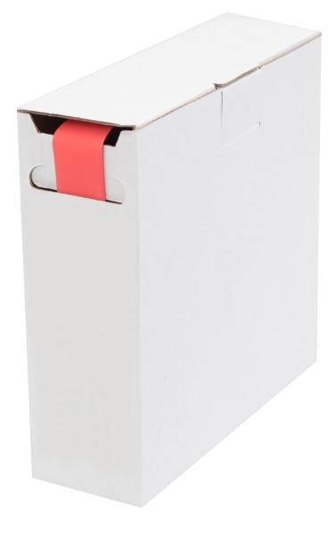 Schrumpfschlauch Isolierschlauch 2:1 (D=1,2mm/d=0,6mm) Länge 15 m Rot in praktischer Spender Box