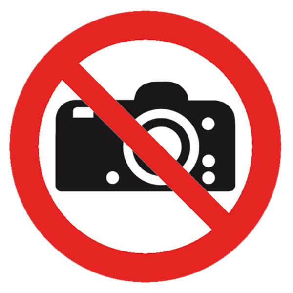 Fotografieren verboten Verbotsschild P029 PVC 200mm