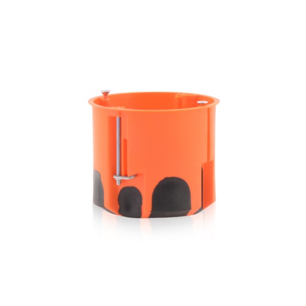 Gerätedose tiefe Hohlwanddose Fräsloch 68mm H. 60mm IP30 650°C Orange winddicht
