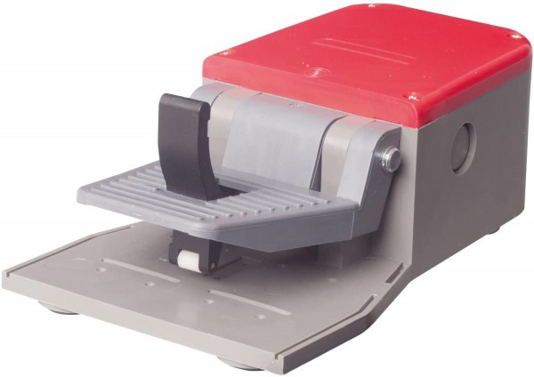 Fußschalter Fußpedal mit Abdeckung in Rot 2NO+2NC Schleichschalter Kunststoff mit Sicherheitshebel