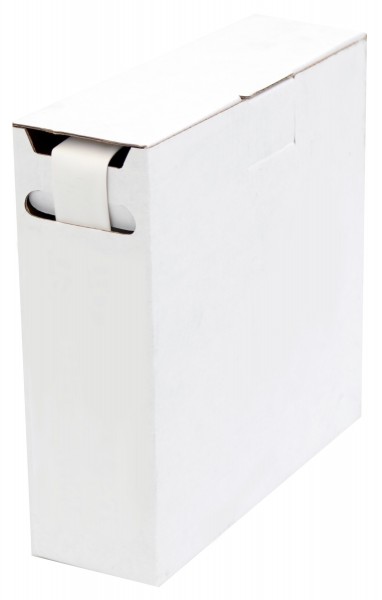 Schrumpfschlauch Isolierschlauch 2:1 (D=9,5mm/d=4,8mm) Länge 8 m Weiß in praktischer Spender Box