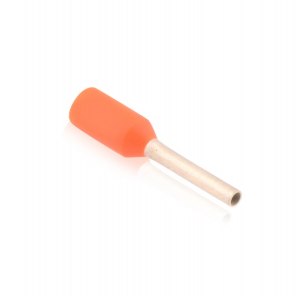 Aderendhülsen isoliert mit Kunststoffkragen DIN 4,00mm² Hülsenlänge 10,0mm Orange