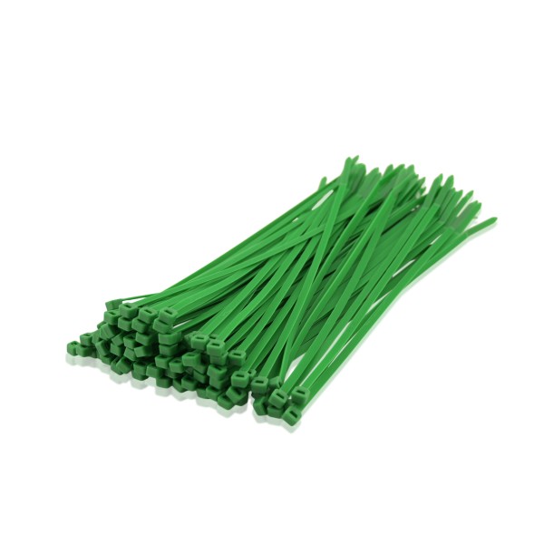 Kabelbinder Grün 100mm x 2,5mm max. Bündel 24mm UV-beständig 100 Stück