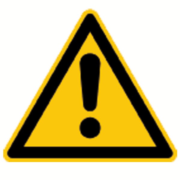Warnzeichen Warnung vor einer Gefahrenstelle Sicherheitsschild Warnschild 200mm aus selbstklebendem