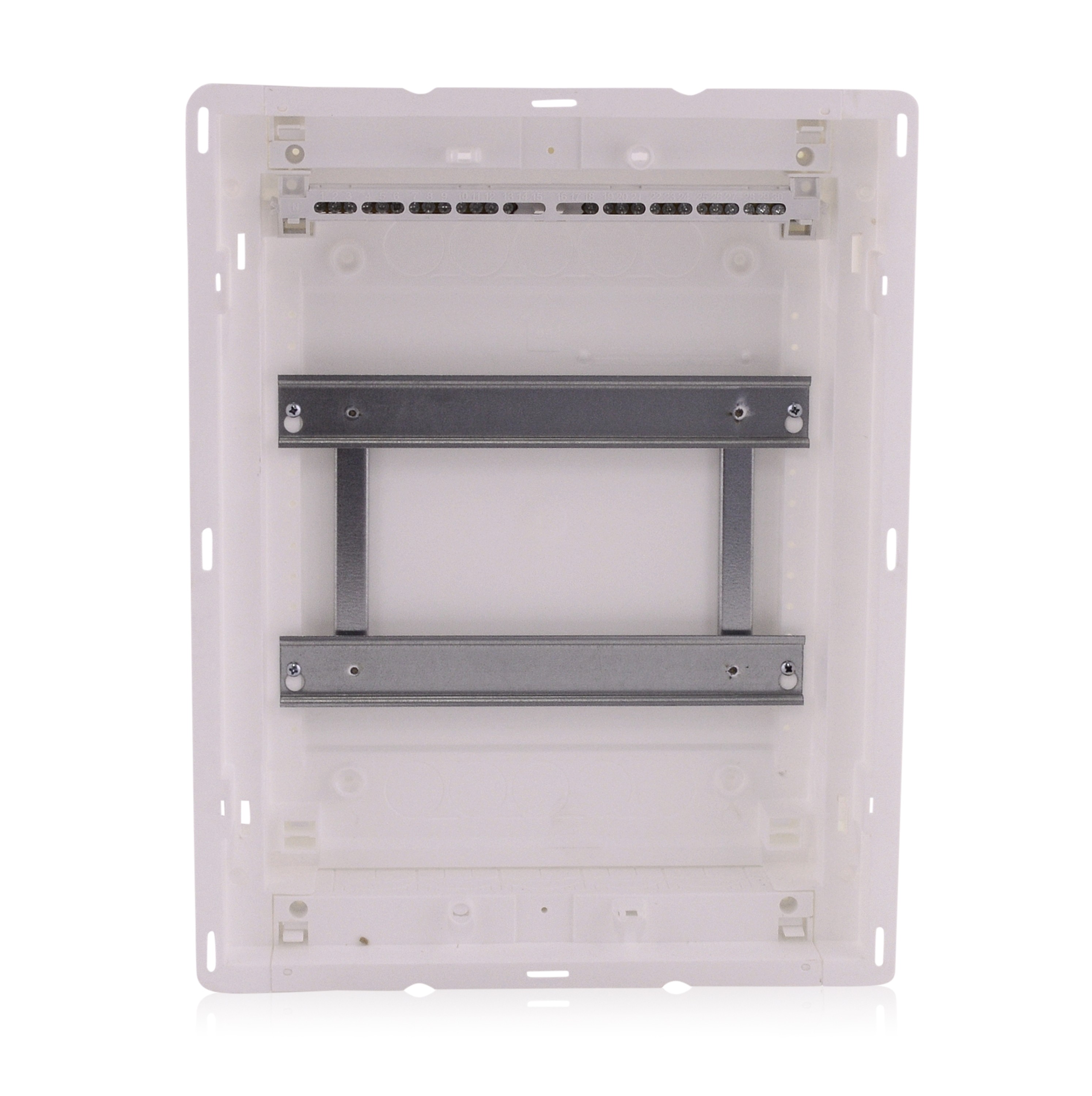 Sicherungskasten Unterputz 2-reihig für 24 Module IP40 mit transparenter Tür 
