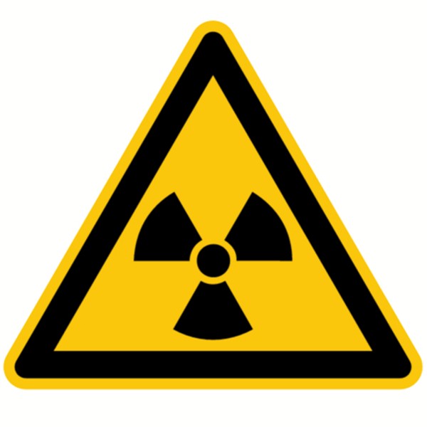Warnzeichen Warnung vor radioaktiven Stoffen Sicherheitsschild Warnschild 200mm aus nicht selbstkleb