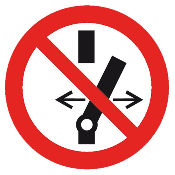 Verbotszeichen Nicht schalten Sicherheitsschild Verbotsschild 200mm aus selbstklebendem PVC Betrieb