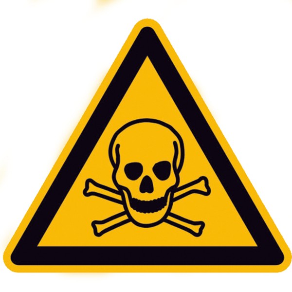 Warnzeichen Warnung vor giftigen Stoffen Sicherheitsschild Warnschild 200mm aus nicht selbstklebende