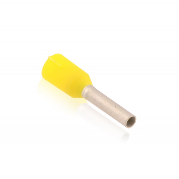 Aderendhülsen isoliert mit Kunststoffkragen Nenngröße DIN 1,00mm² Hülsenlänge 10,0mm Gelb