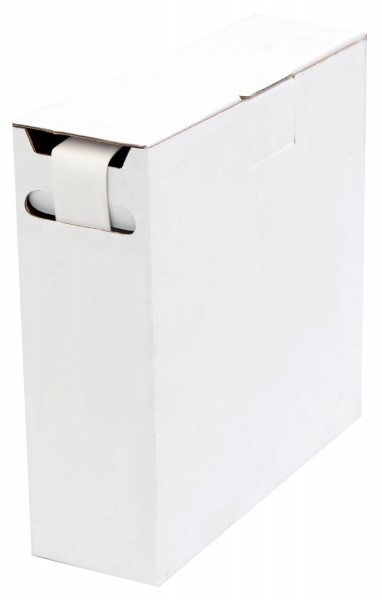 Schrumpfschlauch Isolierschlauch 2:1 (D=2,4mm/d=1,2mm) Länge 15 m Weiß in praktischer Spender Box